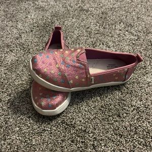 Tom’s glitter pink kids shoes size 13
